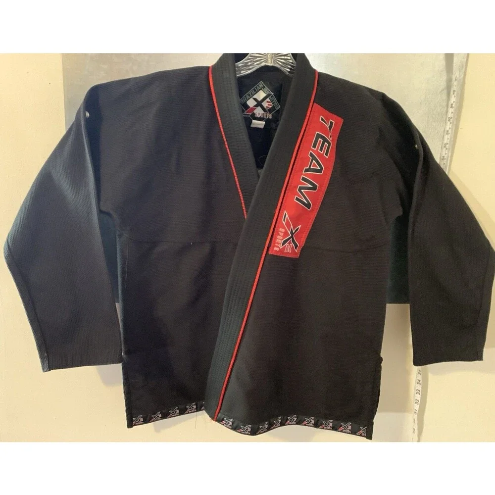 X Sports Brazilian Jiu Jitsu Embroidered Team Gi A1 100% Heavy Cotton